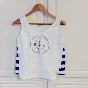 Tank top white and blue